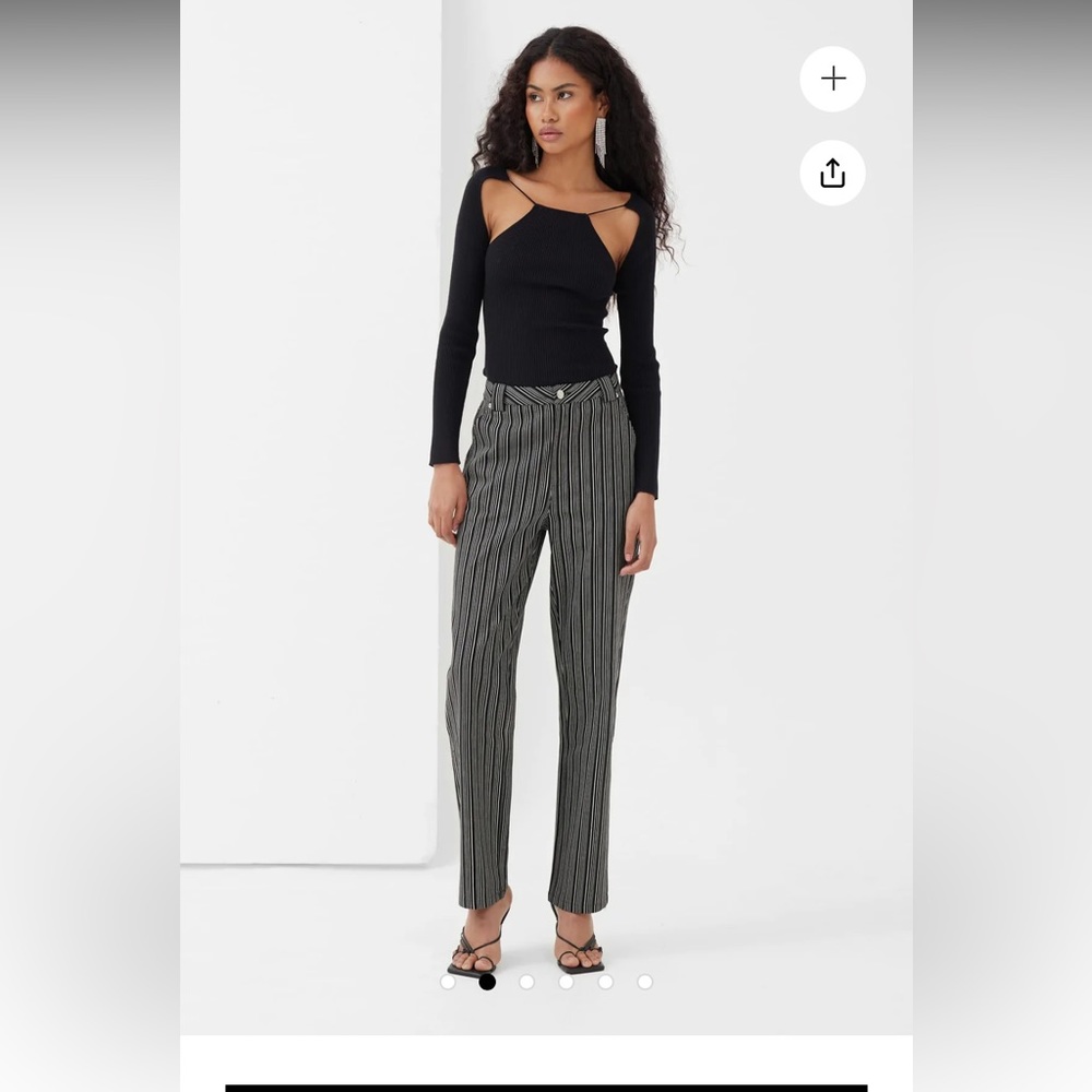 4th and Reckless Seymour Striped Denim Trousers size 8